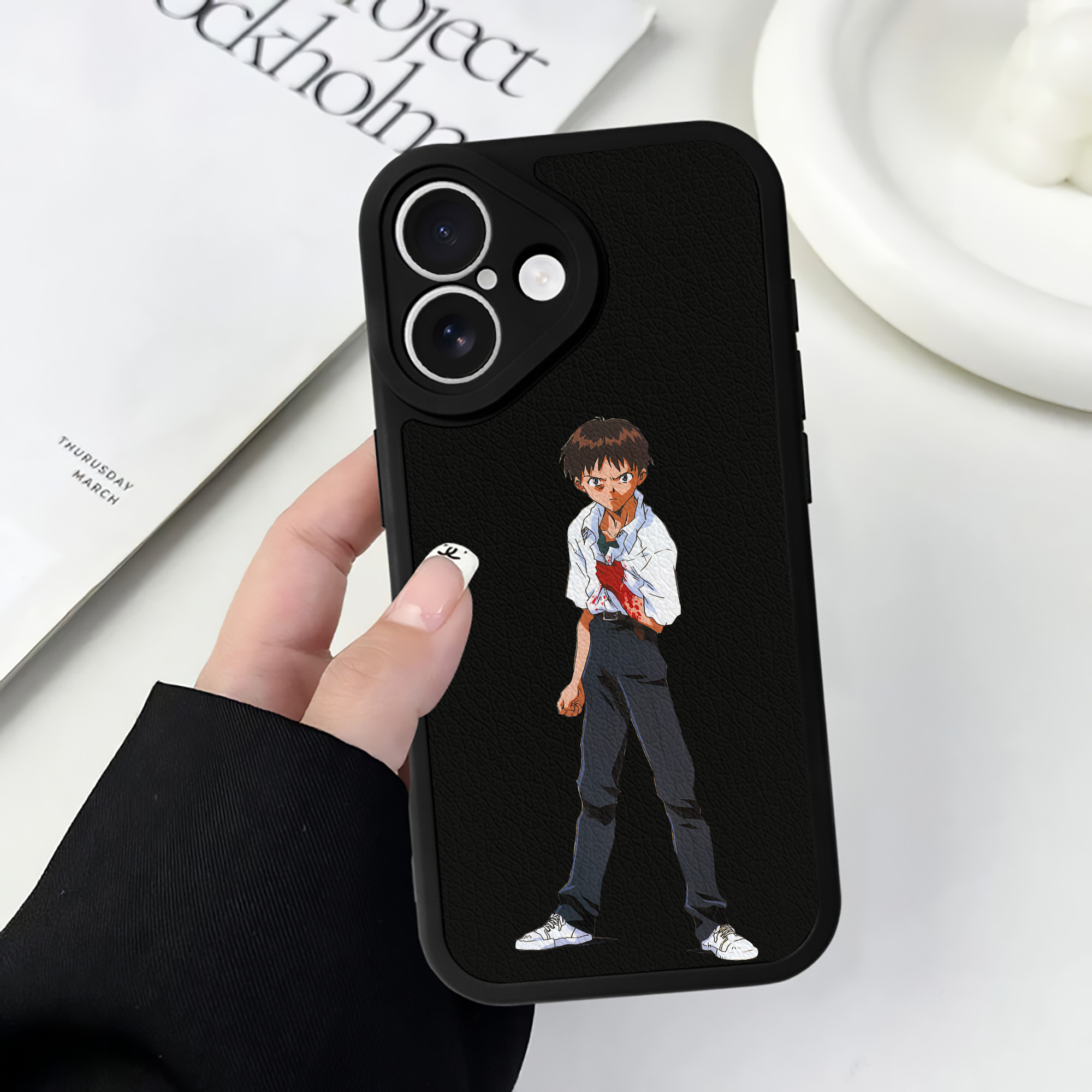 （画像用） EVA 新世紀エヴァンゲリオン 【iPhone 16シリーズ対応】シリコンスマホケース（レザー調） 材質：シリコン